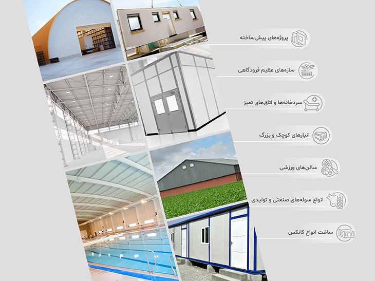 موارد کاربرد ساندویچ پانل